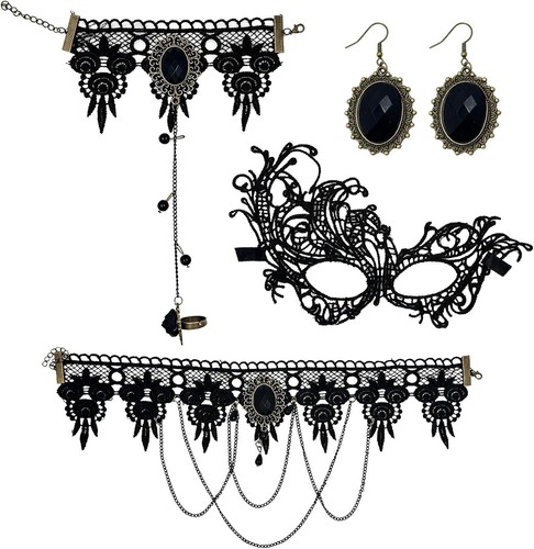 Gothic schmuckset teilig - , 4-teilig