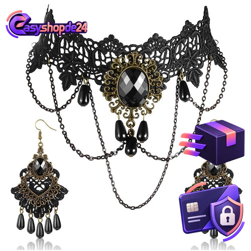 Gothic halskette choker spitze - halskette,