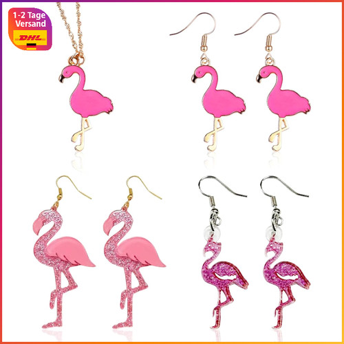Schmuck set teilig flamingo - schmuck, 4-teilig