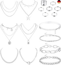 CASSIECA 17 Stück Schmuck Set