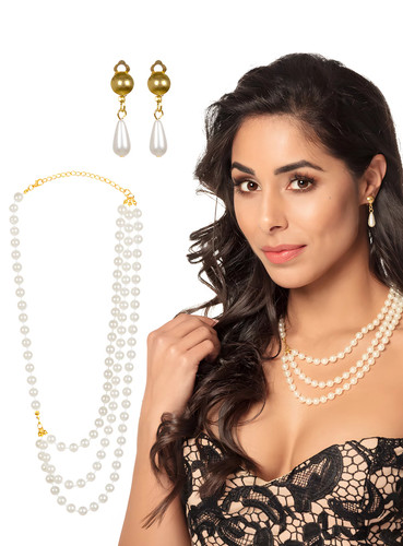 Schmuckset 20er jahre kette - -,