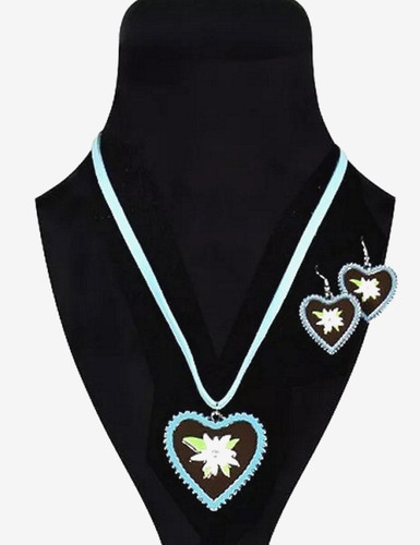 Edelweiss herz schmuckset - edelweiss,